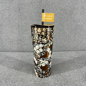 Starbucks Tumbler 24 oz‎ Shade Akanbi Bronze Stainless Silicone Topper 2025 New